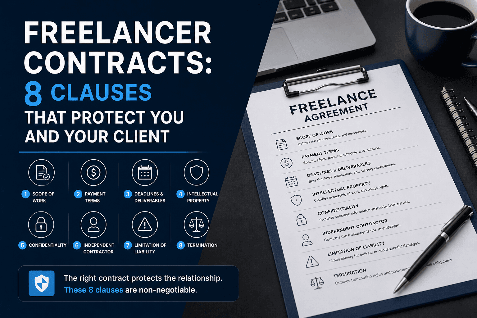 Freelancer Contracts: 8 Clauses That Protect You and Your Client