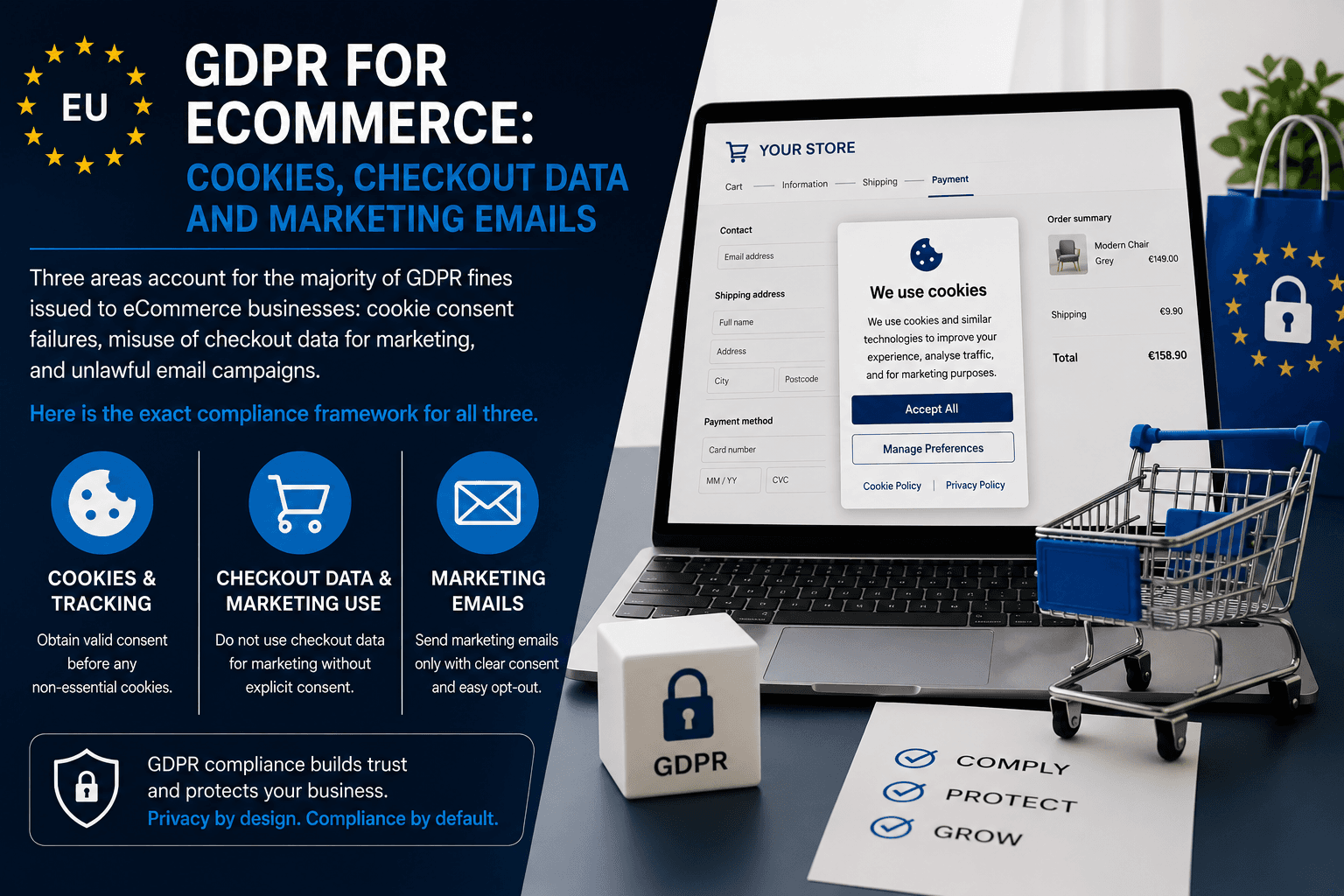 GDPR for eCommerce: Cookies, Checkout Data and Marketing Emails